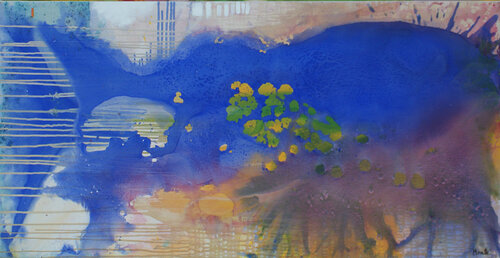 Blue fish par Maria Moretti, Peinture en vente sur Singulart