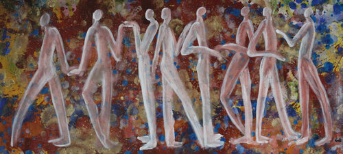 White dancers by Maria Moretti, Painting for Sale on Singulart