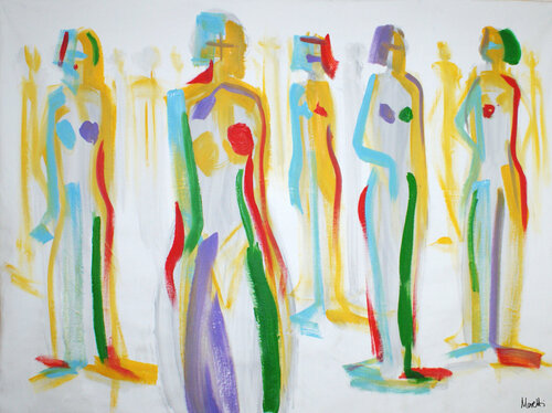 Modern Ladies di Maria Moretti, Pittura in vendita su Singulart