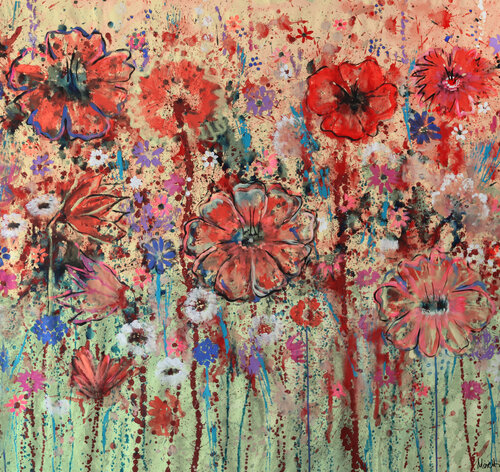 Shabby flowers von Maria Moretti, Malerei kaufen auf Singulart