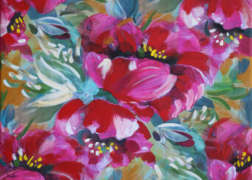 freesias di Maria Moretti, Pittura in vendita su Singulart