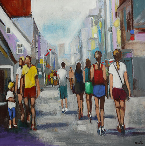 Summer in the city 3 von Maria Moretti, Malerei kaufen auf Singulart