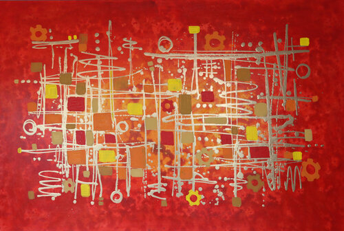 Goldmachine par Maria Moretti, Peinture en vente sur Singulart