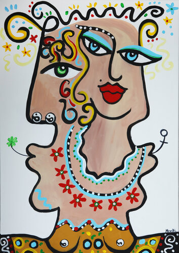 She is in his mind van Maria Moretti, Schilderij te koop op Singulart