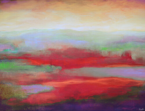 Romantic landscape von Maria Moretti, Malerei kaufen auf Singulart