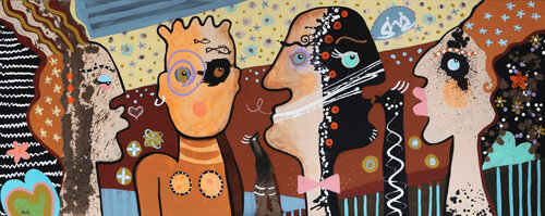 Talking heads di Maria Moretti, Stampa in vendita su Singulart