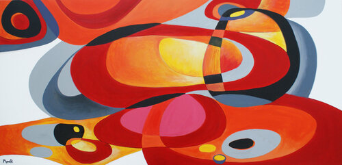 Red lounge van Maria Moretti, Schilderij te koop op Singulart