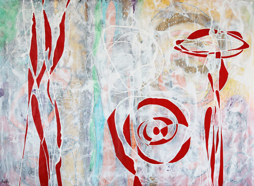 Trio Rosso van Maria Moretti, Schilderij te koop op Singulart
