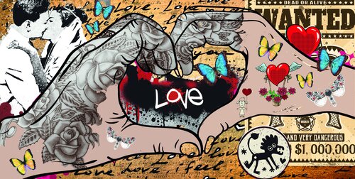 Love wanted von Maria Moretti, Malerei kaufen auf Singulart