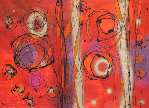 Rosso con rosso by Maria Moretti, 회화 for Sale on Singulart