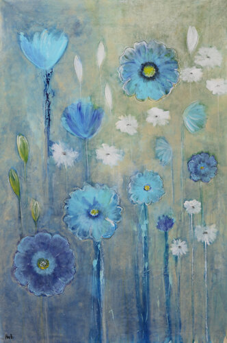 Shabby flowers di Maria Moretti, Pittura in vendita su Singulart