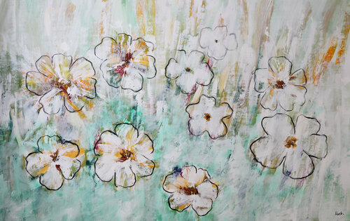 Flowers: Soft floral impression di Maria Moretti, Pittura in vendita su Singulart