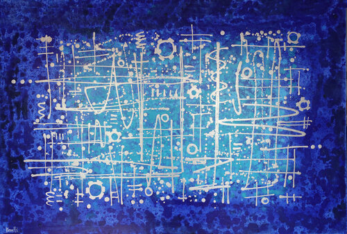 Ultramarin blue by Maria Moretti, 회화 for Sale on Singulart