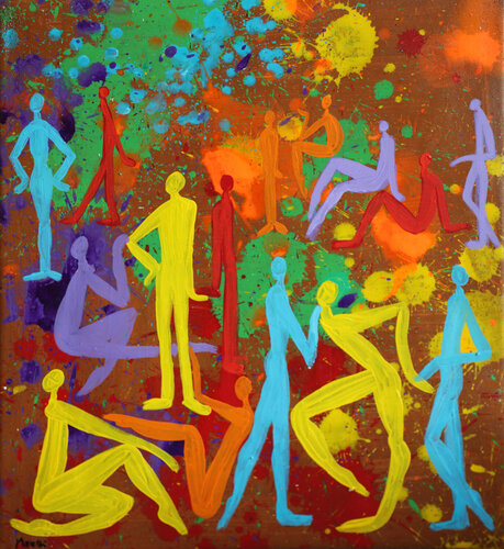 Connected people van Maria Moretti, Schilderij te koop op Singulart