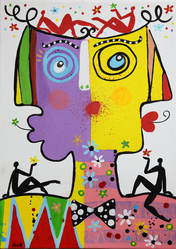 Modern head 1 by Maria Moretti, 회화 for Sale on Singulart