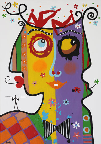 Modern head 2 by Maria Moretti, Painting for Sale on Singulart