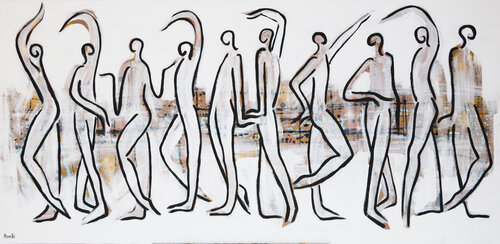 White walk di Maria Moretti, Pittura in vendita su Singulart