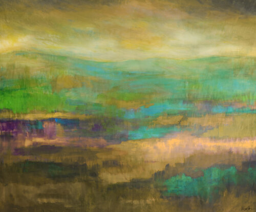New view - oil painting landscape by Maria Moretti, Painting for Sale on Singulart
