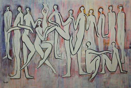 Connection par Maria Moretti, Peinture en vente sur Singulart