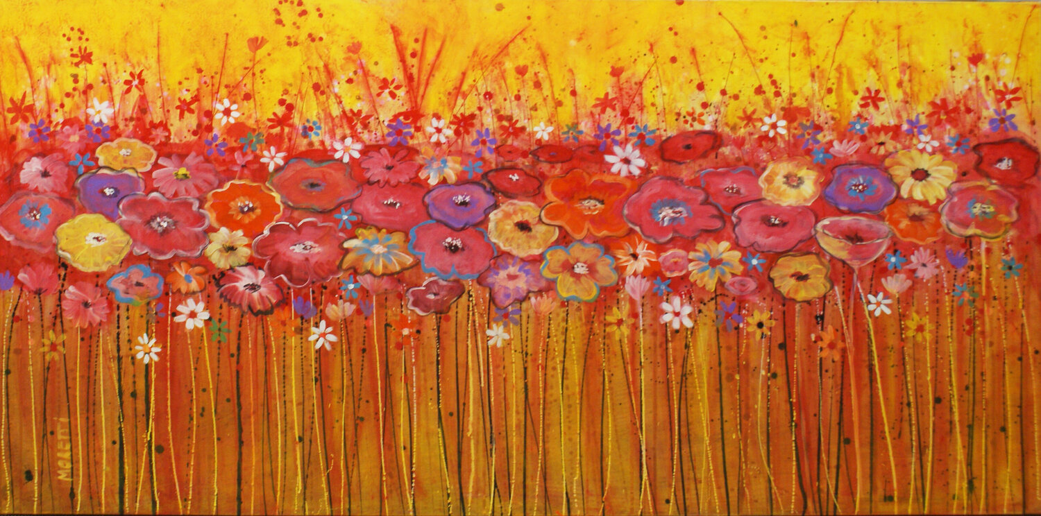 Red flower meadow Maria Moretti