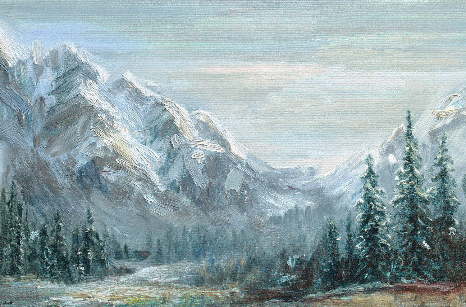 early morning mountains - Landschaft Maria Moretti