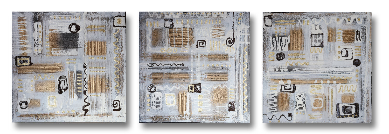 Golden signs Maria Moretti Origineel schilderij te koop