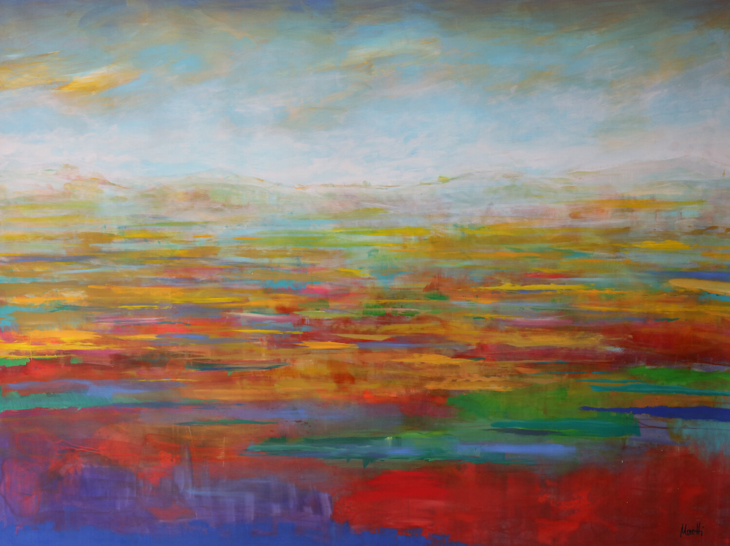 Wide land Maria Moretti Dipinto originale in vendita