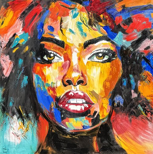 Beauty queen woman's portrait di Sabina Nealon, Pittura in vendita su Singulart