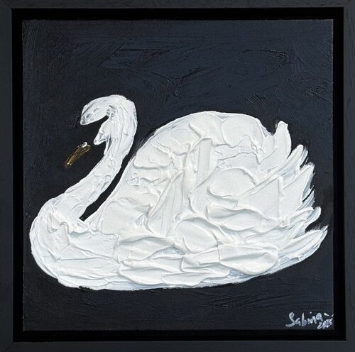 Sean lake textured oil painting by Sabina Nealon, Painting for Sale on Singulart