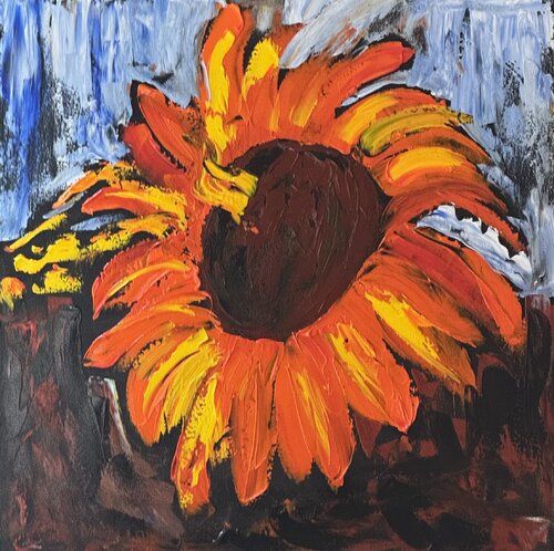 Sunflowers love di Sabina Nealon, Pittura in vendita su Singulart