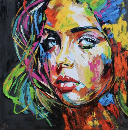 Pillow Eyes van Sabina Nealon, Schilderij te koop op Singulart