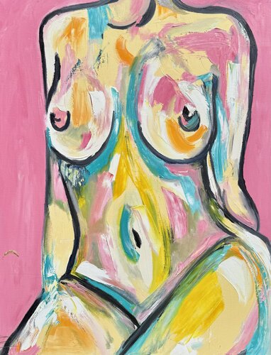 Nude body 100 x 80cm von Sabina Nealon, Malerei kaufen auf Singulart