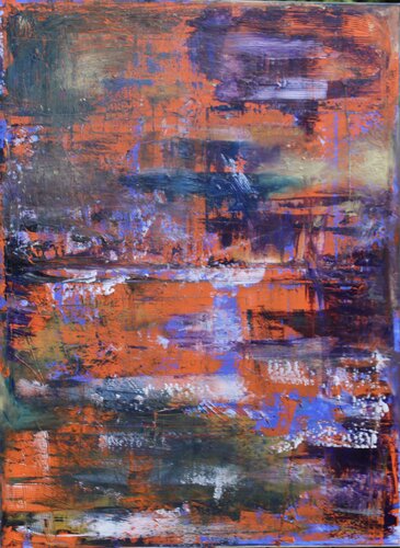 Reflection abstract original oil painting von Sabina Nealon, Malerei kaufen auf Singulart