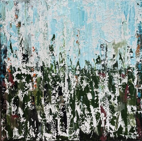 Green path original abstract painting by Sabina Nealon, Painting for Sale on Singulart