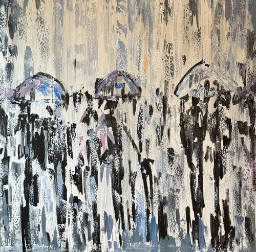 London in the Rain II di Sabina Nealon, Pittura in vendita su Singulart