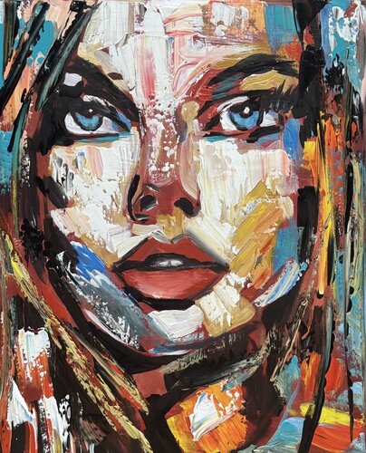 Arrora woman’s portrait original oil painting von Sabina Nealon, Malerei kaufen auf Singulart