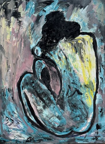 Blue Nude di Sabina Nealon, Pittura in vendita su Singulart