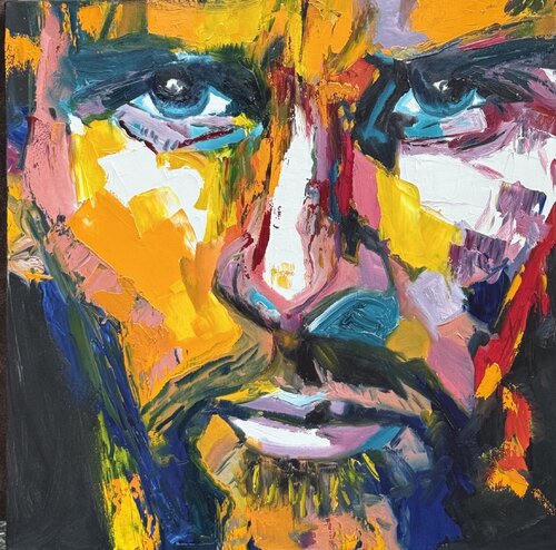 Alejandro male portrait van Sabina Nealon, Schilderij te koop op Singulart