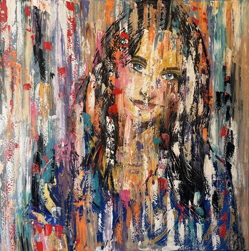 Sapphire Eyes by Sabina Nealon, Painting for Sale on Singulart