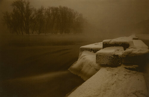 Silent Prague - Strelecky Island, digital copy of the silver gelatin print from 1970s Marek Boguszak