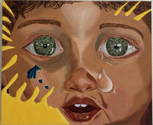 Perte de l’enfant by Morgane Bassette Renault, Painting for Sale on Singulart
