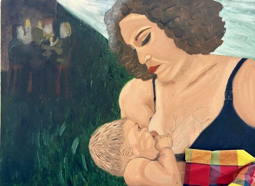 Célébration de la naissance by Morgane Bassette Renault, Painting for Sale on Singulart