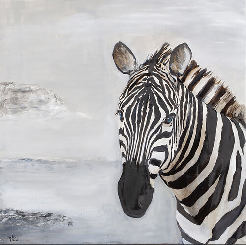 Zebra van Brigitte Siehl, Schilderij te koop op Singulart
