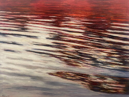 Crimson Ripples von Jan Fordyce, Malerei kaufen auf Singulart