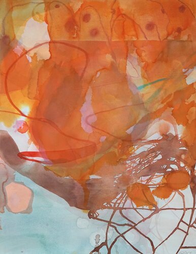 Leaning into you van Wendy Grace, Schilderij te koop op Singulart