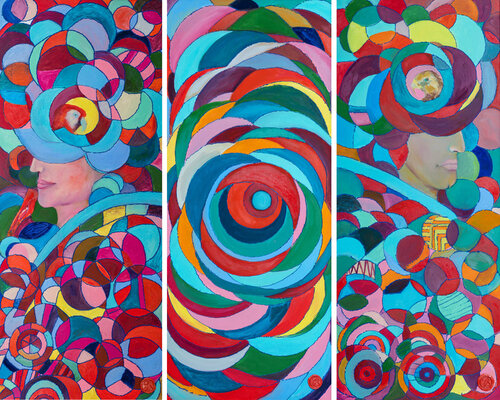 Triptych von Aylal Heydarova, Malerei kaufen auf Singulart