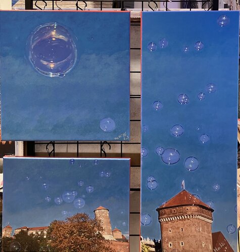 Bubbles in der City by Marta Widowitz, Painting for Sale on Singulart