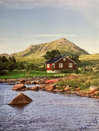 Rotes Boot van Marta Widowitz, Schilderij te koop op Singulart