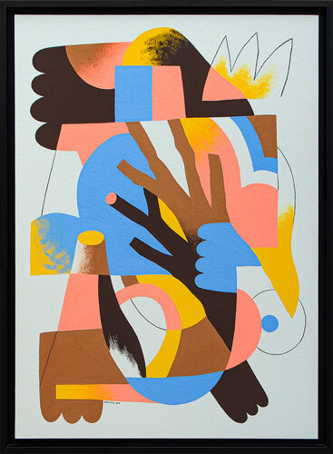 COMPOSITION 1-07 van Tommy Knuts, Werk op papier te koop op Singulart