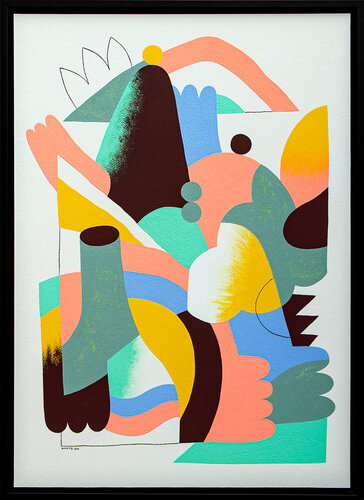 COMPOSITION 3-07 van Tommy Knuts, Werk op papier te koop op Singulart